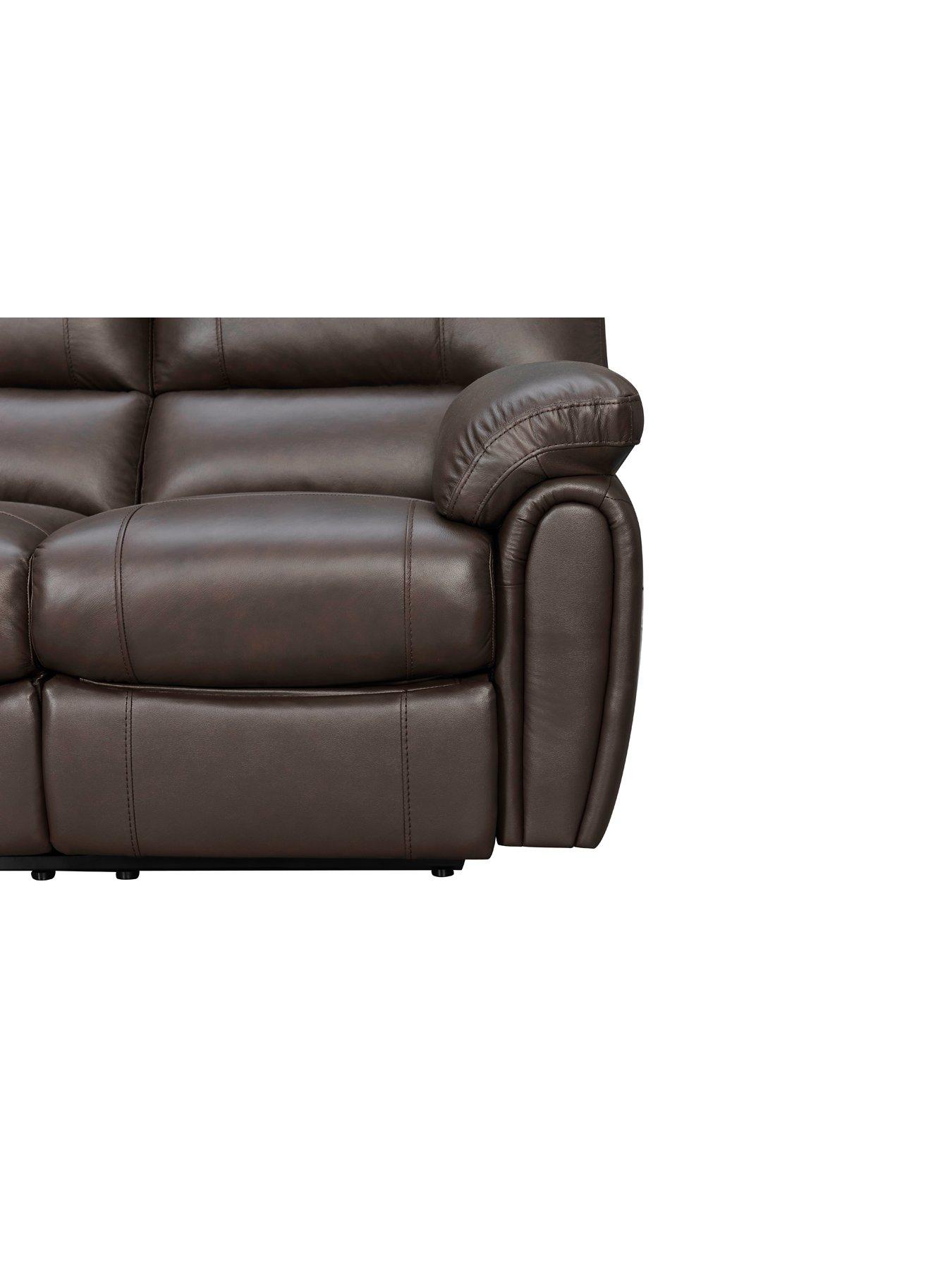 Image 4 of 6 of Very Home Leighton&nbsp;Leather/Faux Leather 3 Seater High Back Recliner Sofa - Brown&nbsp;- FSC&reg; Certified