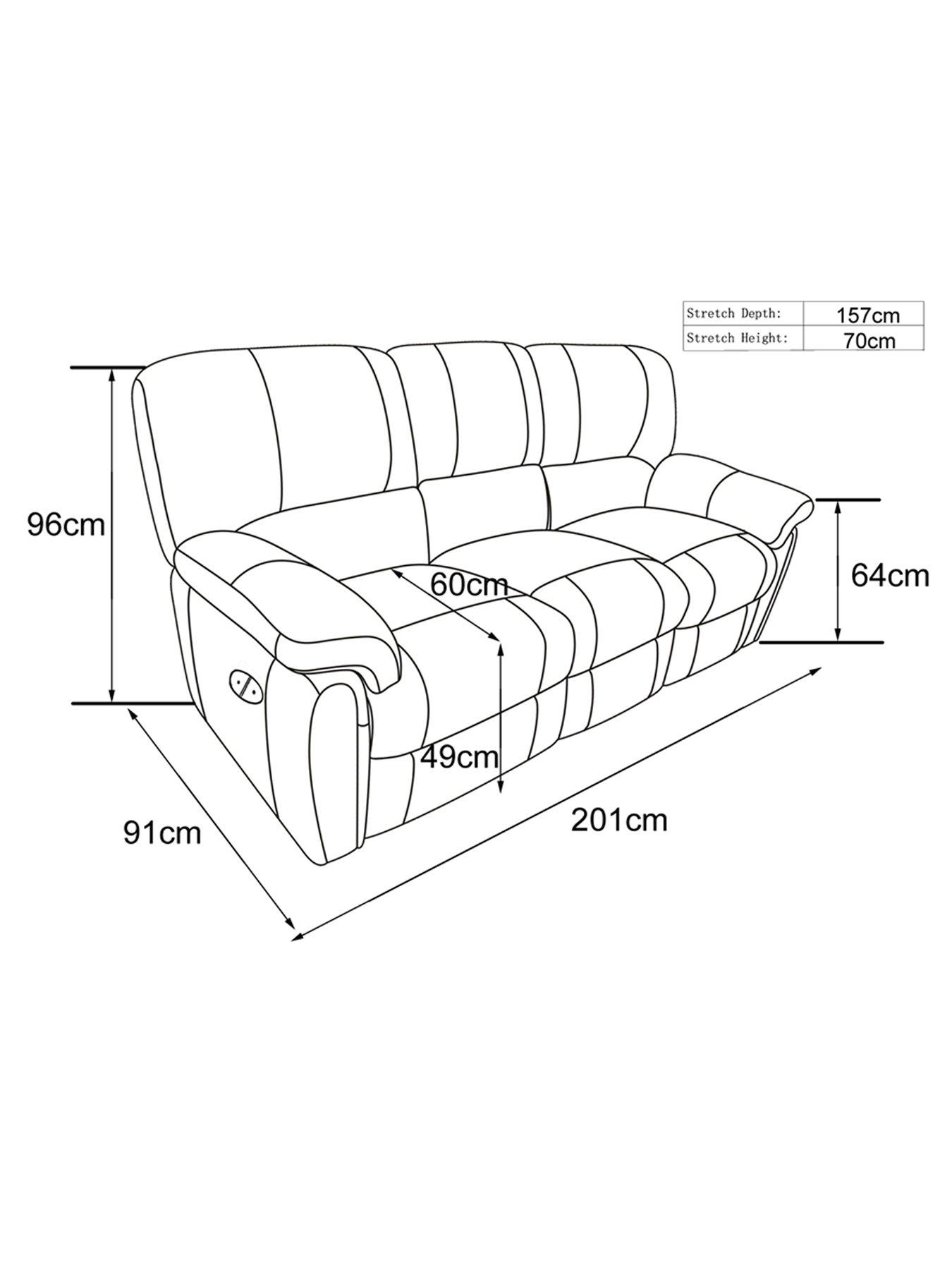 Image 6 of 6 of Very Home Leighton&nbsp;Leather/Faux Leather 3 Seater High Back Recliner Sofa - Brown&nbsp;- FSC&reg; Certified