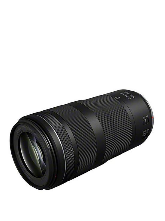 front image of canon-rf-100-400mm-f56-8-is-usm-lens-black