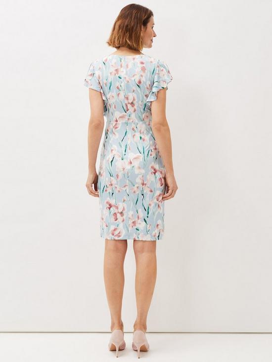 stillFront image of phase-eight-jessie-watercolour-floral-slinky-jersey-dress