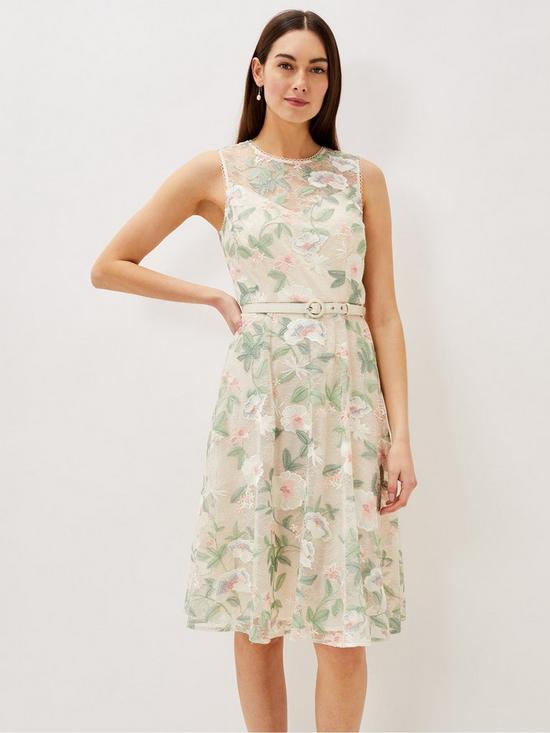 front image of phase-eight-phase-eight-aria-embroidered-fit-amp-flare-dress