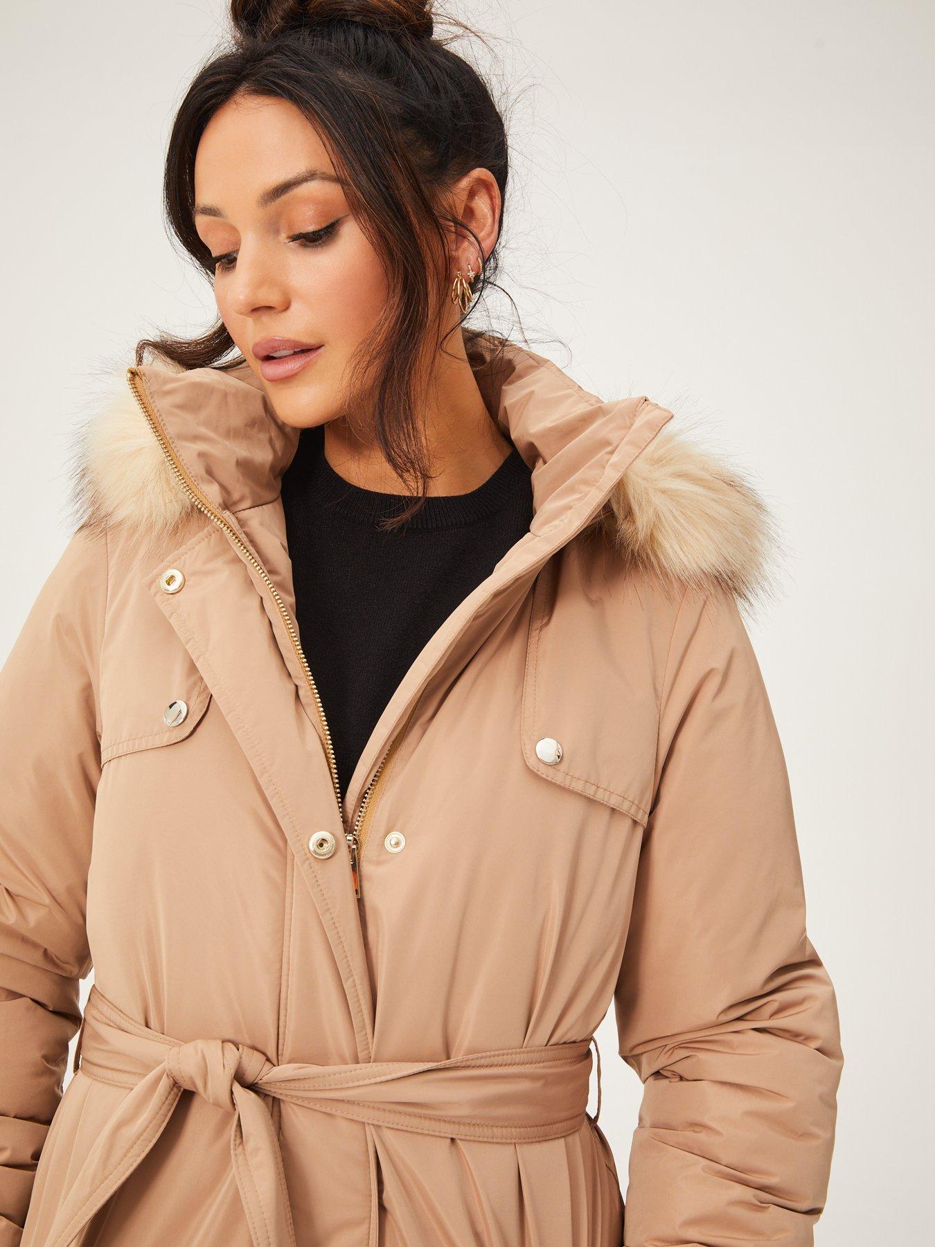 Faux fur shop camel jacket