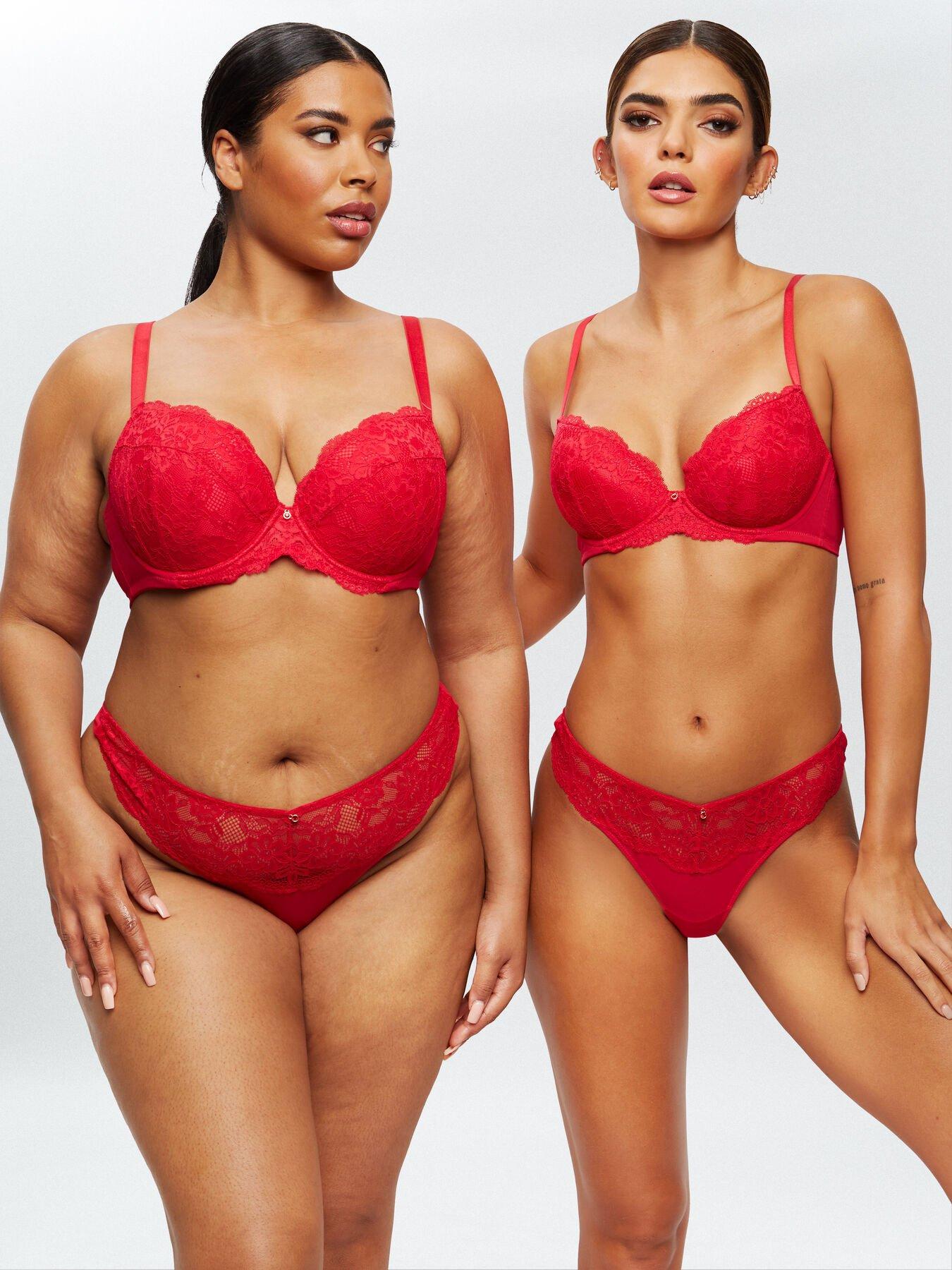  image of ann-summers-sexy-lace-planet-plunge-red