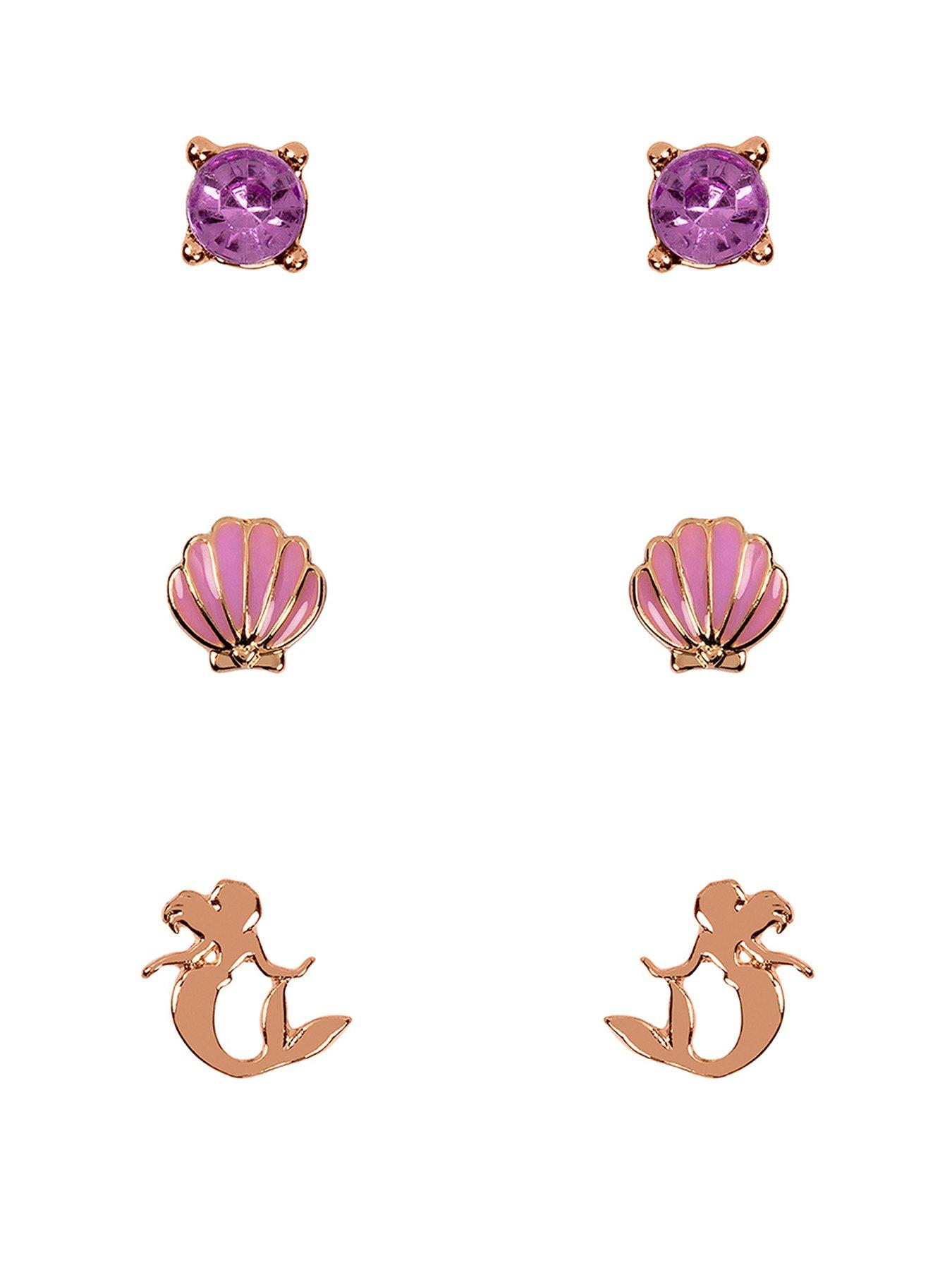 undefined Princess Jewellery Earrings - The Little Mermaid (Set of 3)