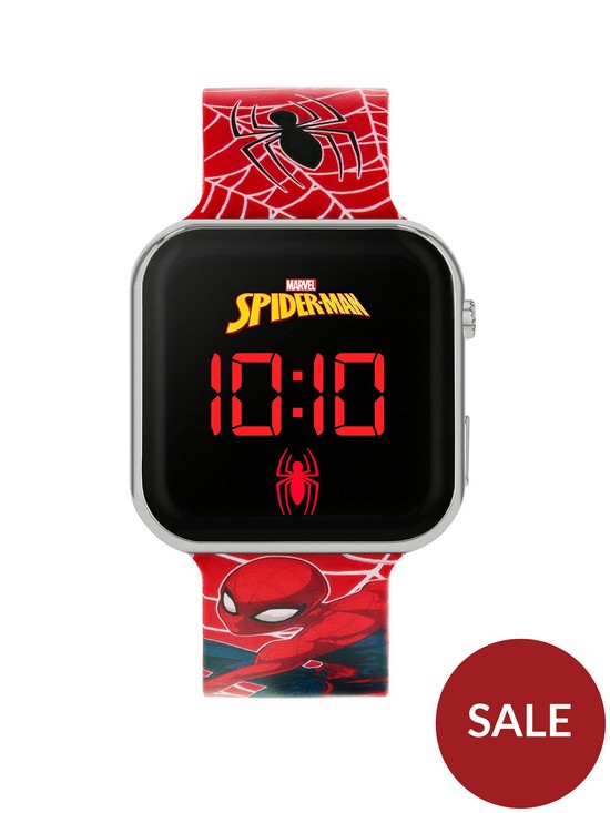 front image of marvel-spiderman-led-watch