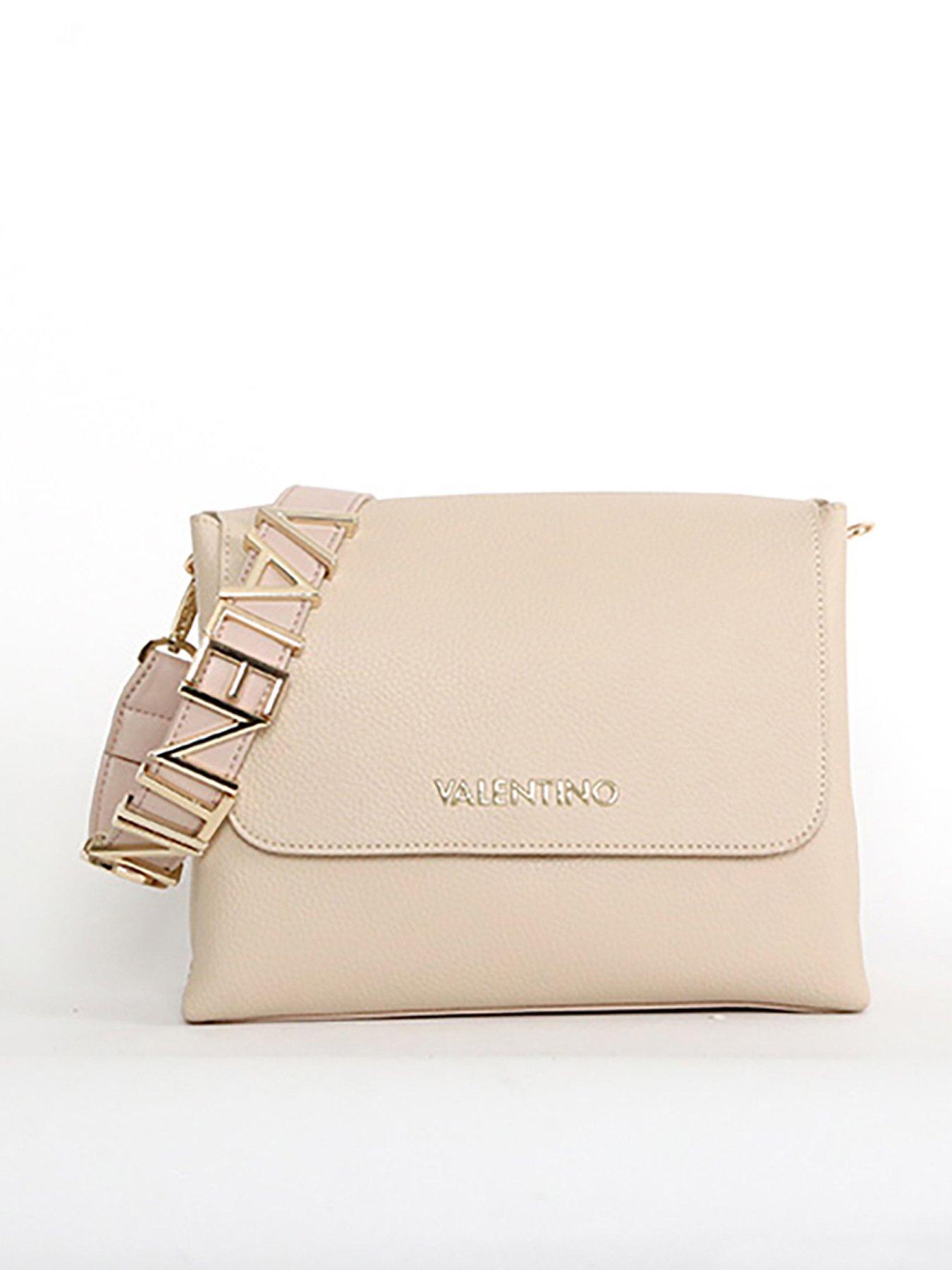 Valentino Bags White Alexia Pebbled Crossbody Bag