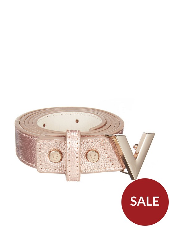 front image of valentino-bags-divina-belt-rose-gold
