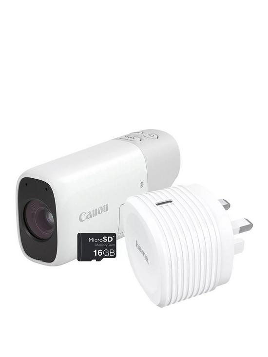 front image of canon-powershot-zoom-pocket-sized-super-zoom-camera-white-essential-kit-gb