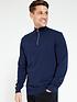  image of everyday-cotton-rich-14-zip-navy