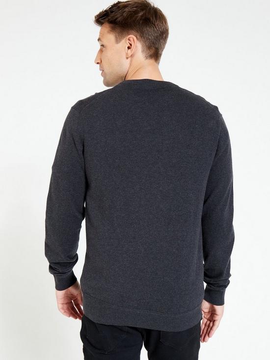stillFront image of everyday-cotton-rich-crew-neck-jumper-charcoal