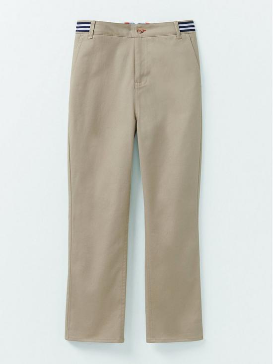 front image of crew-clothing-boys-slim-chinos-tan