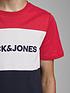  image of jack-jones-junior-boys-logo-blocking-t-shirt-tango-red