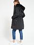  image of everyday-ultimate-parka-with-faux-fur-trim-black