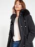 image of everyday-ultimate-parka-with-faux-fur-trim-black