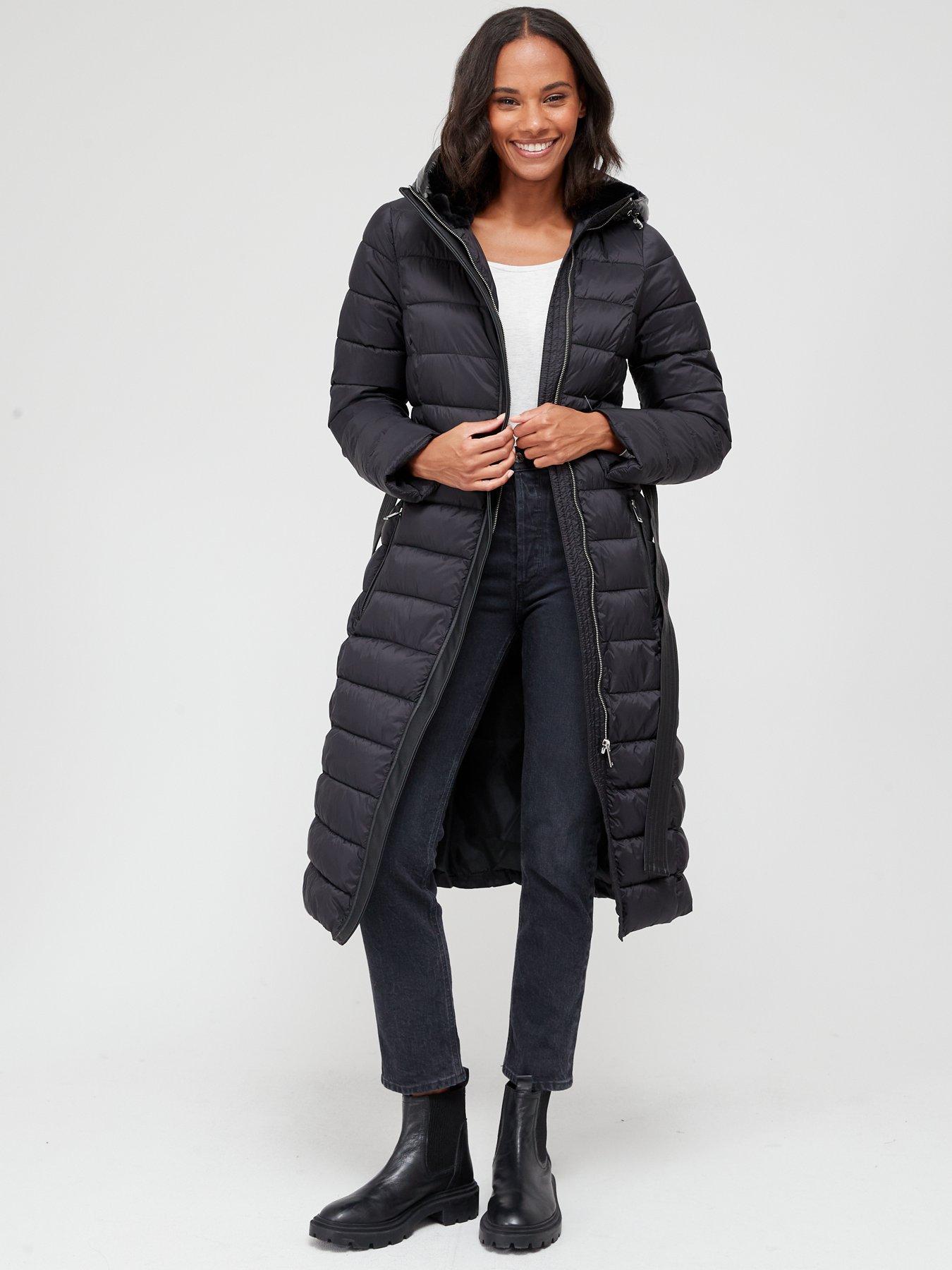 Faux fur outlet lined winter coat