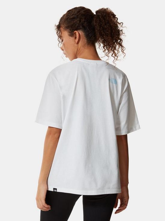 stillFront image of the-north-face-relaxed-easy-tee-whitemulti