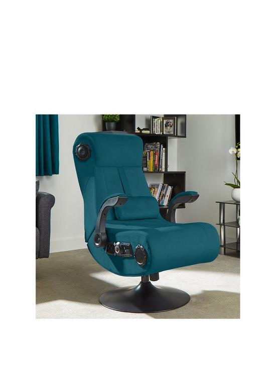 front image of x-rocker-play-deluxe-teal-41-multi-stereo-audio-media-chair-with-vibration