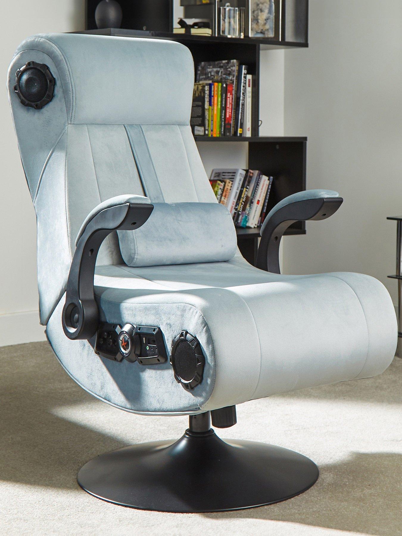 undefined Play Deluxe Silver 4.1 Multi-Stereo Audio Media Chair with Vibration
