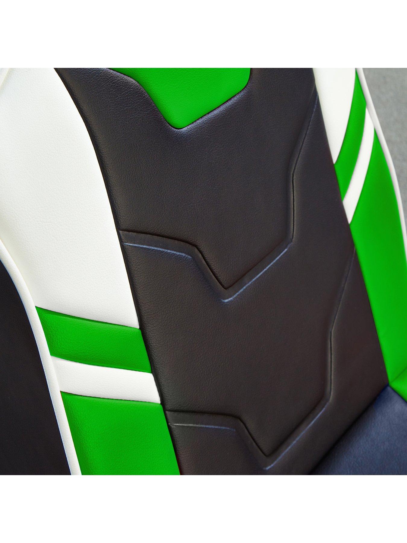  image of x-rocker-shadow-20-green-stereo-audio-gaming-floor-rocker
