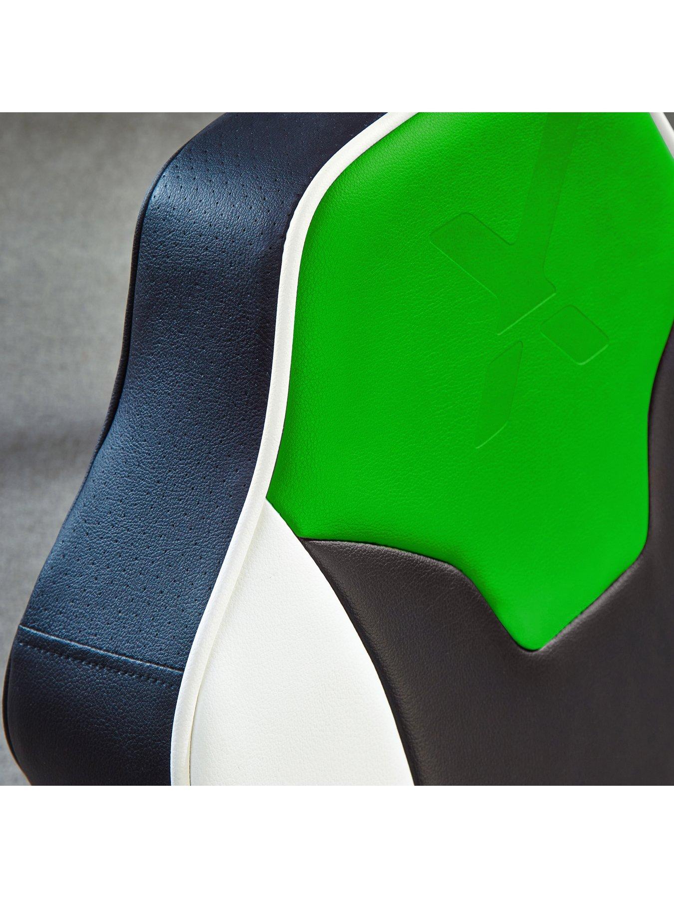  image of x-rocker-shadow-20-green-stereo-audio-gaming-floor-rocker