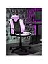 image of x-rocker-saturn-whitepinkgrey-mid-back-esport-gaming-chair