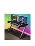  image of x-rocker-lynx-aluminium-ultimate-gaming-desk-with-vibrant-rgb-led-side-lighting