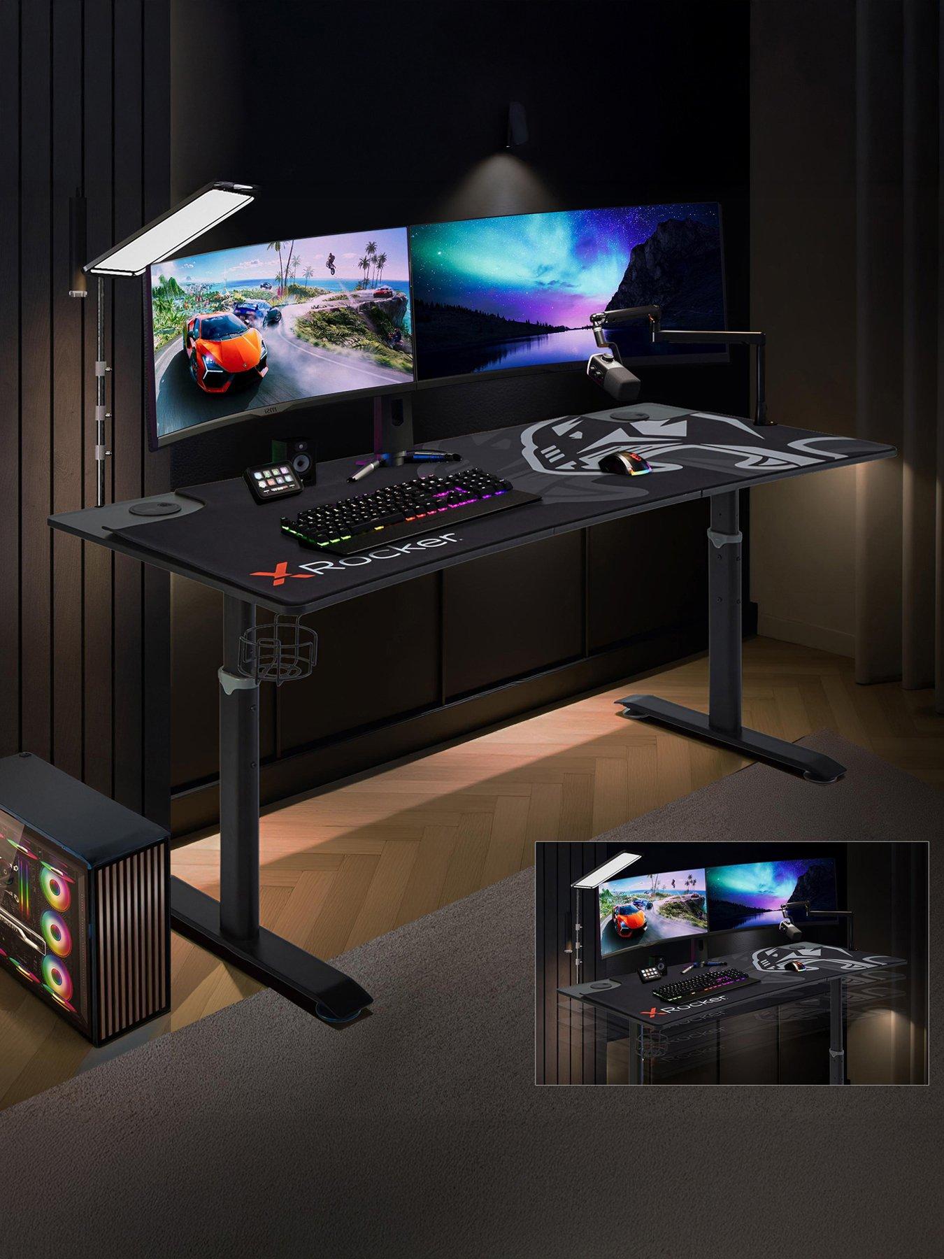 X Rocker Cougar XL eSports Gaming Desk with Manual Height Adjustment