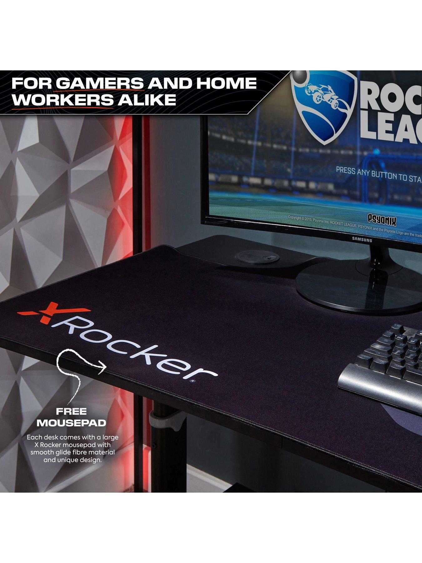  image of x-rocker-cougar-xl-esports-gaming-desk-with-manual-height-adjustment