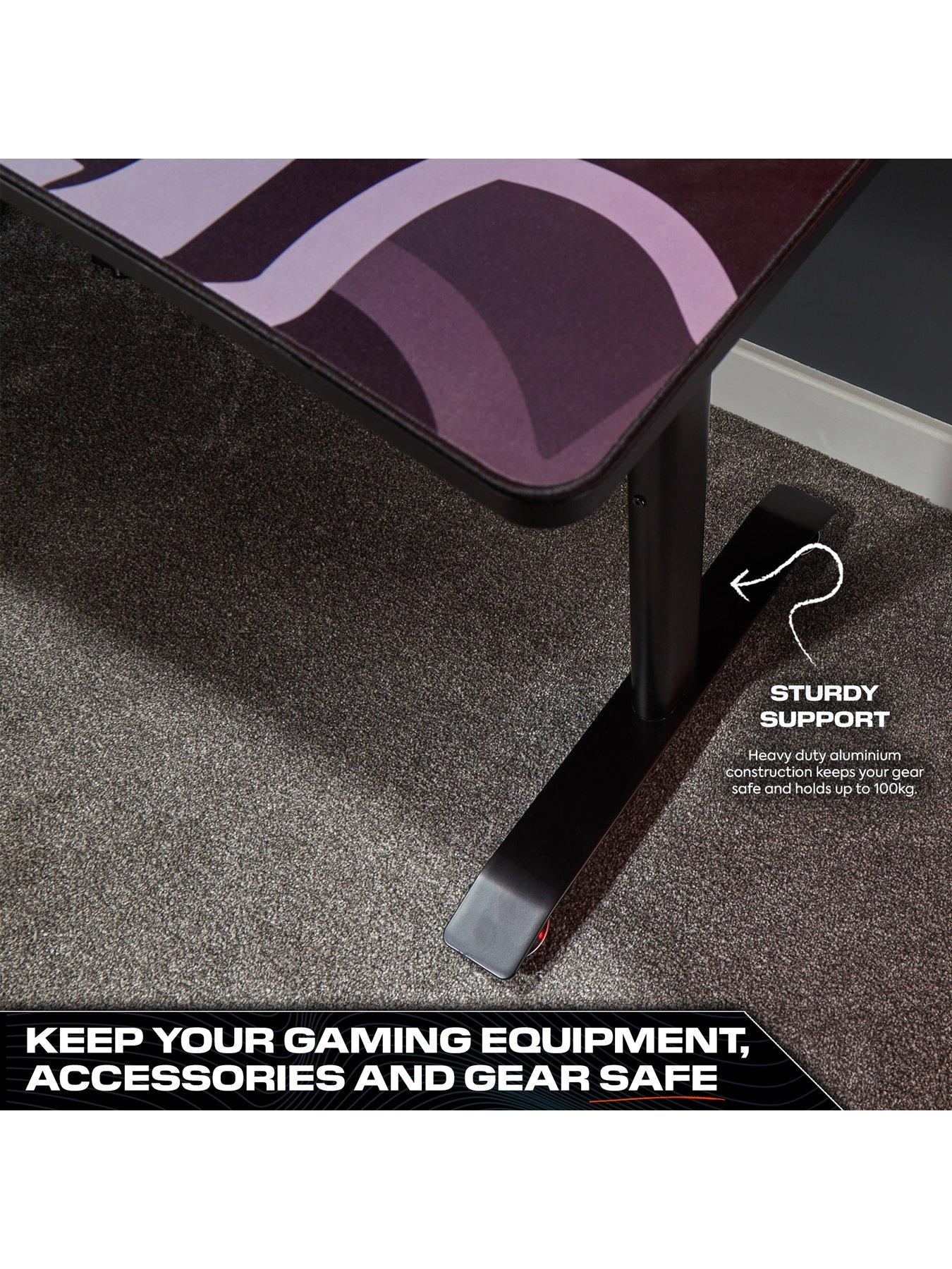  image of x-rocker-cougar-xl-esports-gaming-desk-with-manual-height-adjustment