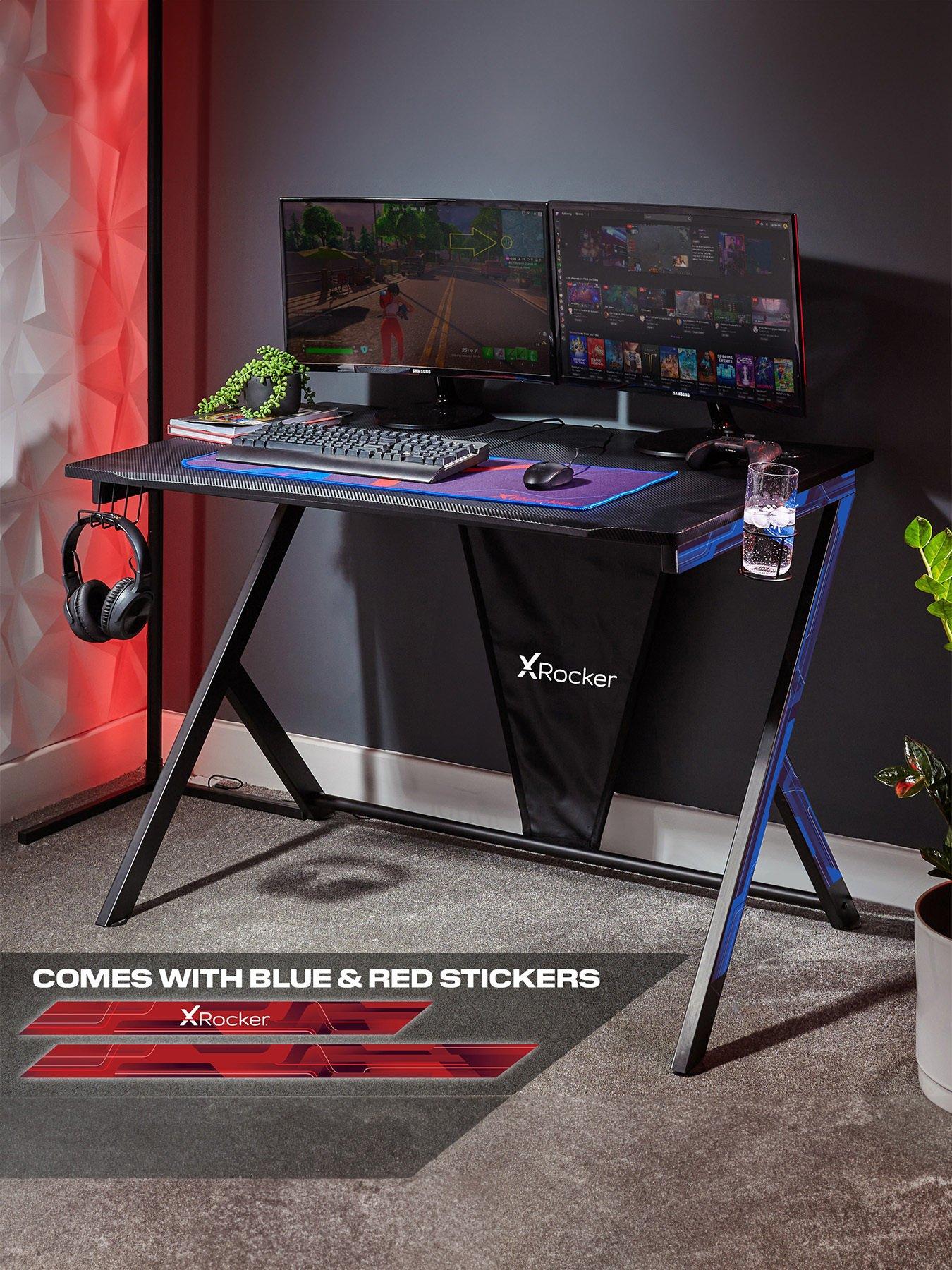 undefined Ocelot Gaming Desk with Red/Blue Stickers