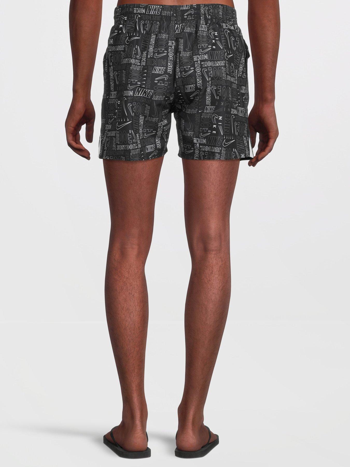 Nike Swim Logo MashUp 5 Inch Volley Shorts Black