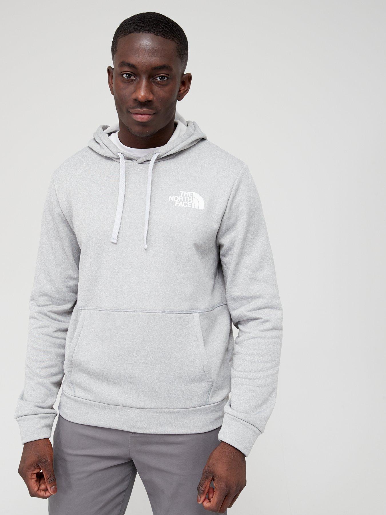 dark grey north face hoodie