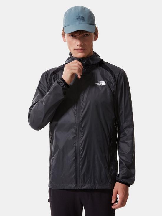 front image of the-north-face-ao-wind-fz-jacket-grey