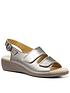  image of hotter-easy-ii-extra-wide-fit-wedge-sandals-pewter