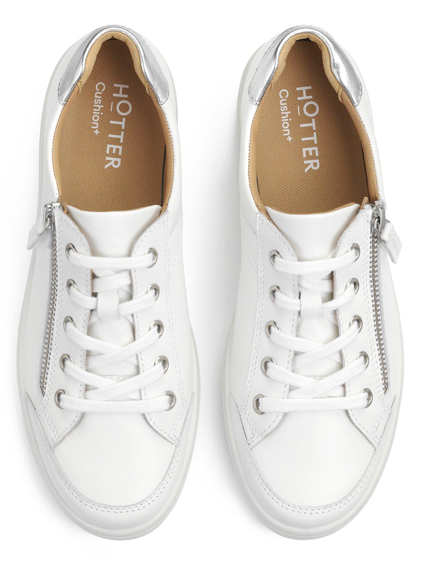  image of hotter-chase-ii-wide-fit-trainers-white