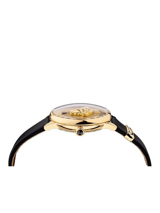 stillFront image of versace-medusa-icon-38mm-case-black-strap-gold-dial