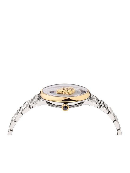 stillFront image of versace-medusa-icon-38mm-ss-case-white-silver-dial-ss-band