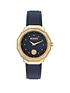 versus-versace-paradise-cove-yellow-gold-blue-dial-blue-strapfront