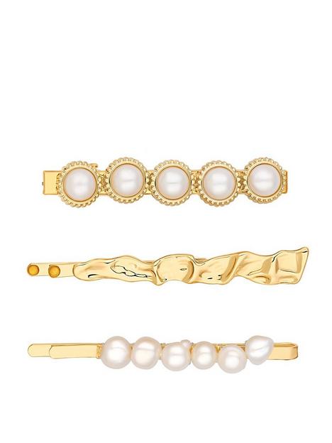 mood-gold-cream-pearl-wave-3-pack-of-hair-slides