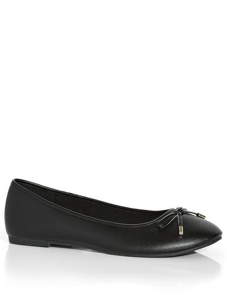 evans-extra-wide-fit-darling-flat-shoe-black