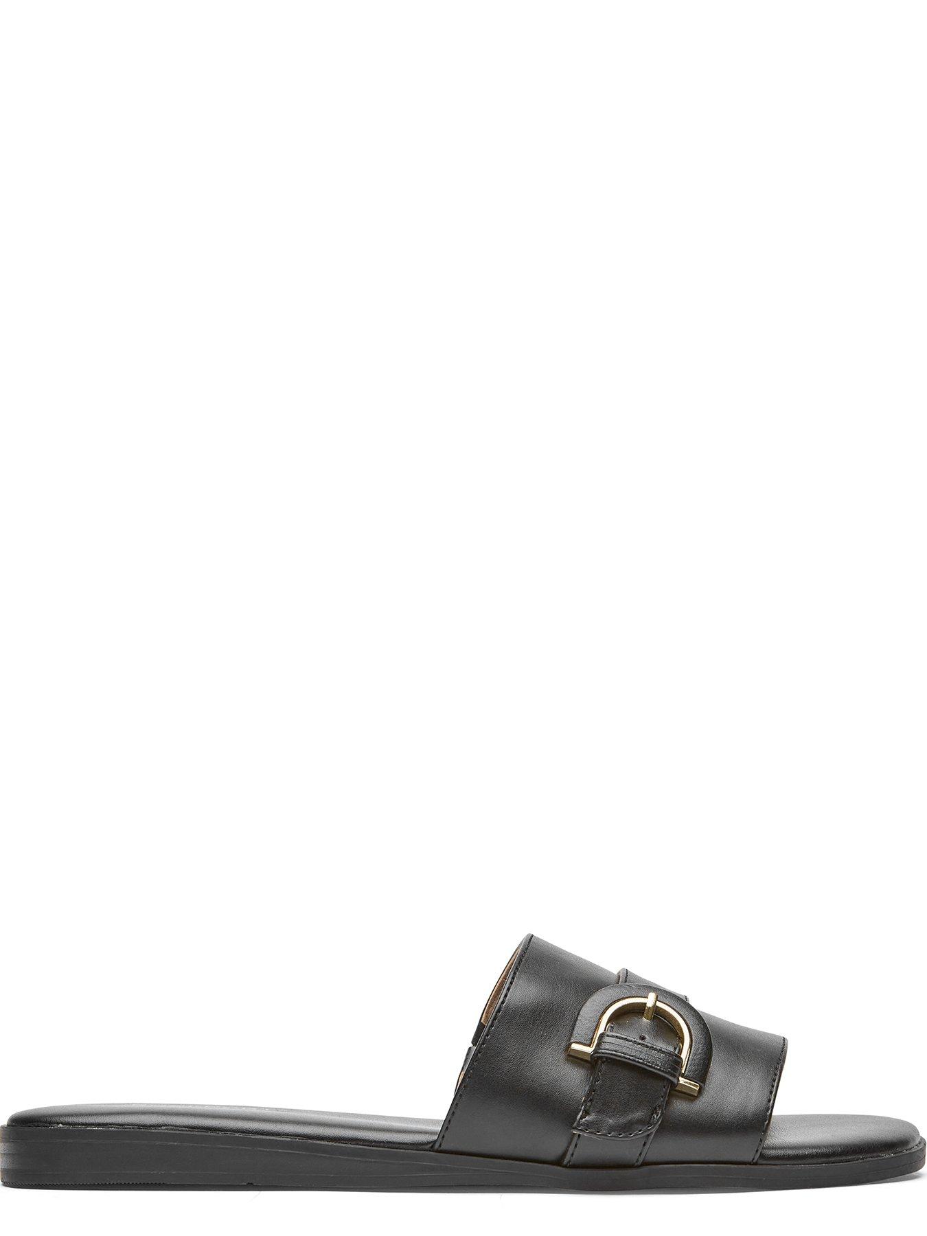  image of rockport-yara-flat-sandals-black