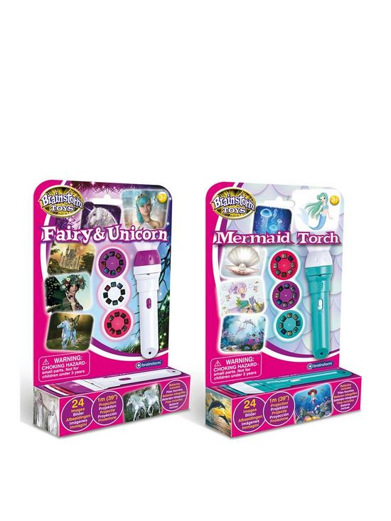 front image of fairy-and-unicorn-and-mermaid-torches-amp-projectors-2-pack