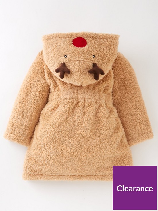 back image of mini-v-by-very-unisex-christmas-reindeer-robe-fawn