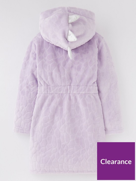 back image of v-by-very-girls-dinosaurnbspfleece-robe-lilac