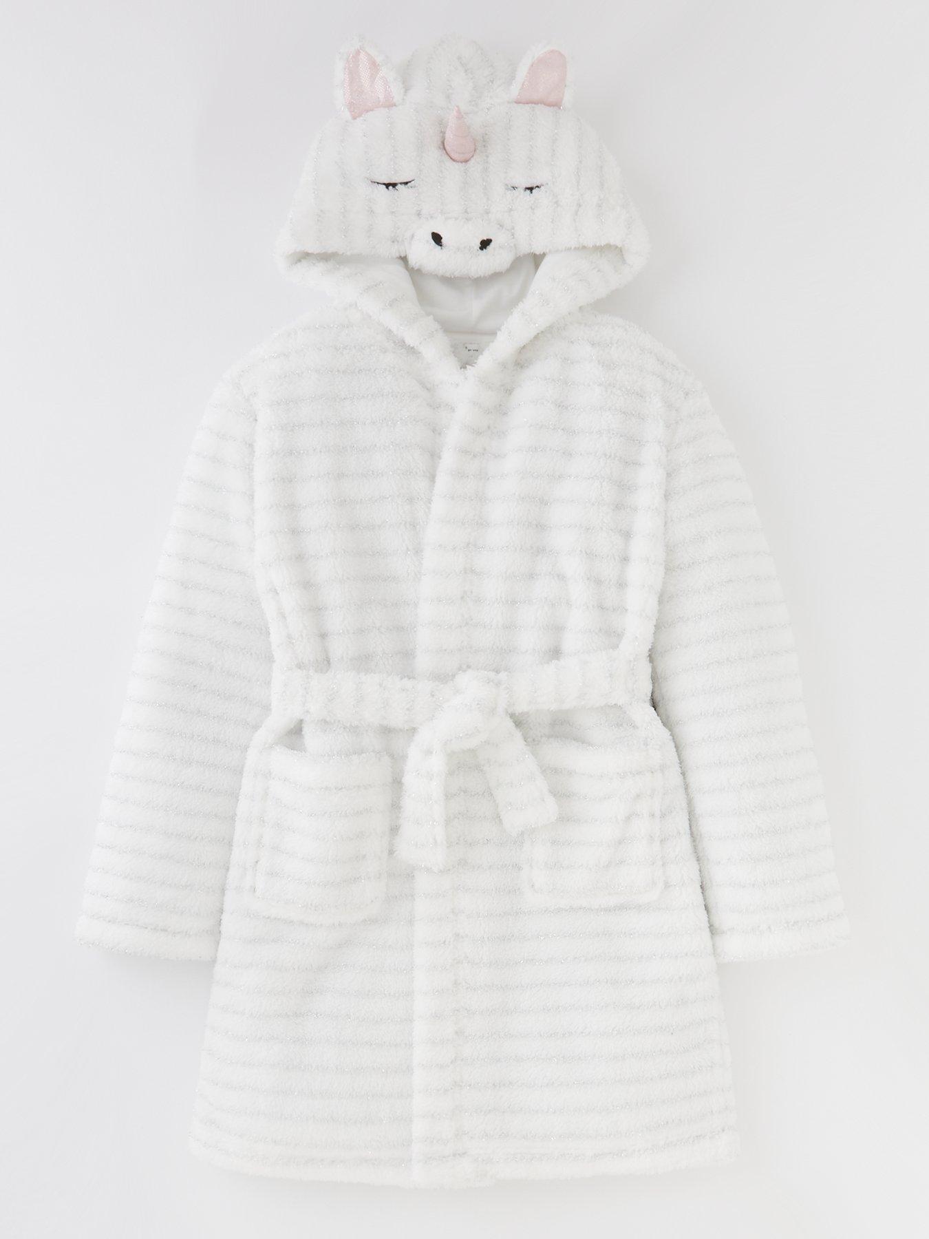  image of v-by-very-girls-unicorn-fleece-robe-multi