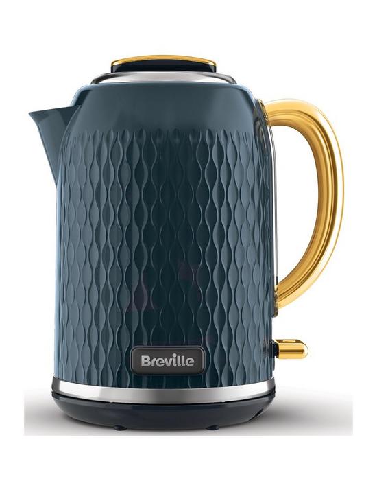 front image of breville-curve-17l-jug-kettle-navy-amp-gold