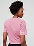  image of ea7-emporio-armani-crop-logo-t-shirt-pink