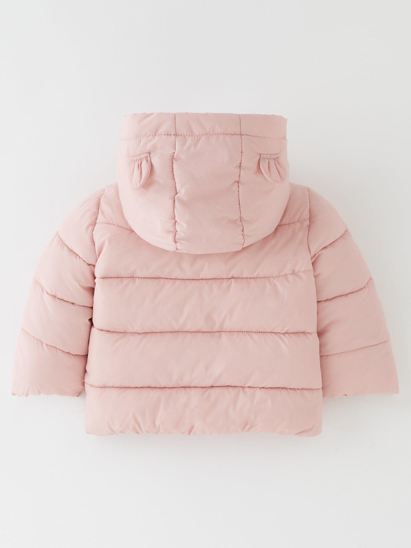 back image of mini-v-by-very-babynbspgirls-paddednbspcoatnbsp--pink