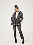  image of michelle-keegan-boucle-amp-quilted-reversible-coat-black