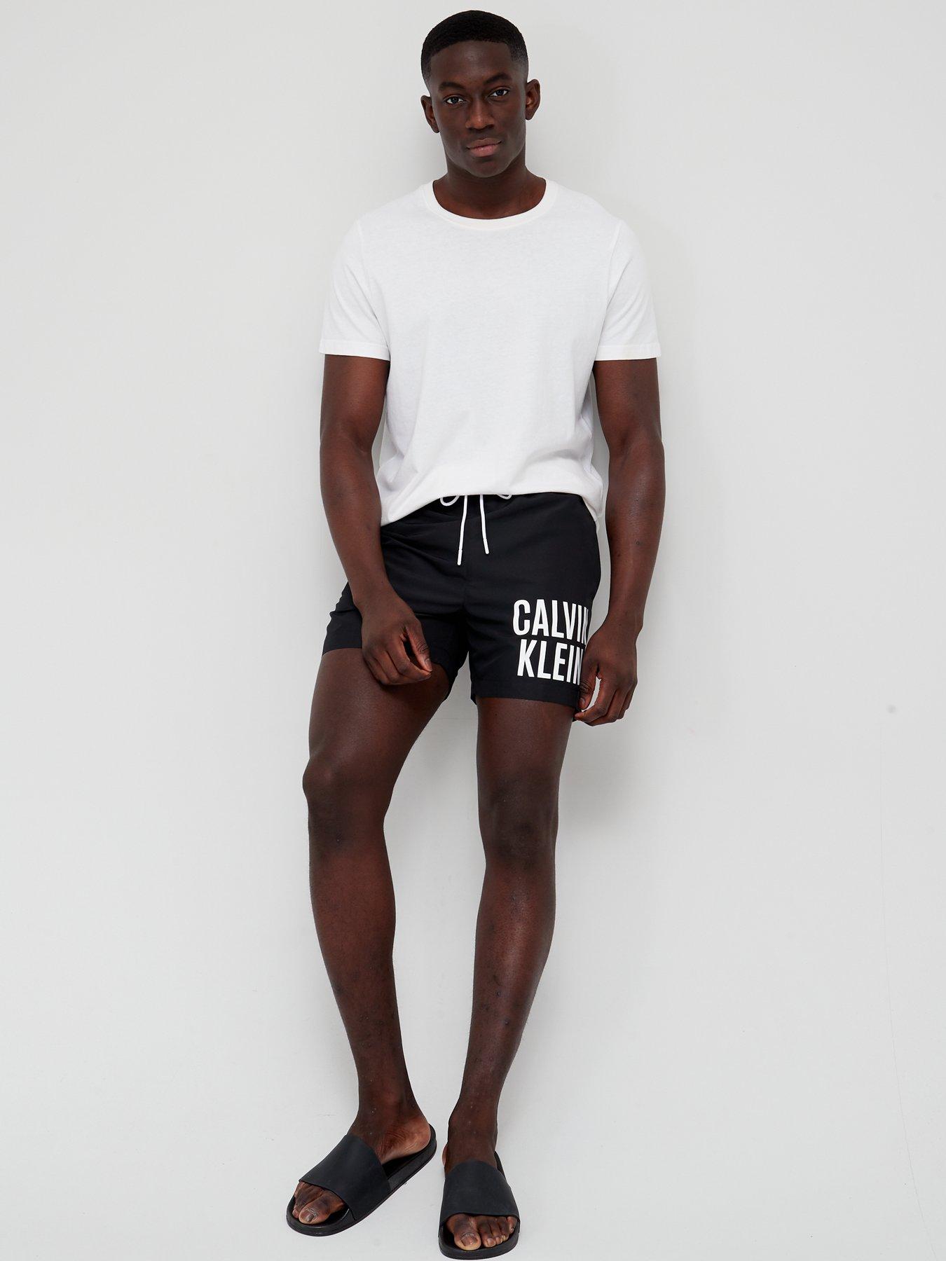 Calvin klein medium drawstring swim deals shorts